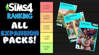 SIMS 4  RANKING ALL THE EXPANSION PACKS [upl. by Ojahtnamas]