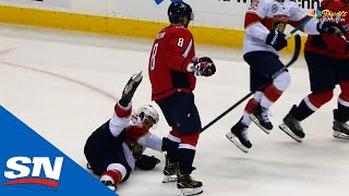 Alex Ovechkin Delivers Solid OpenIce Hit On Aleksander Barkov [upl. by Nhor]