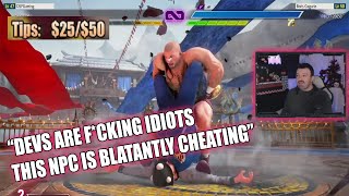 DSP Insults SF6 Devs amp Almost Rage Quits World Tour Mode After Getting Manhandled by a Mini Zangief [upl. by Solegnave]