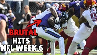 Biggest Hits and Tackles from NFL Week 6  BoneCrushing Moments [upl. by Rawdan]