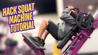 NEW Planet Fitness Hack Squat Machine HOW TO USE [upl. by Steinberg]