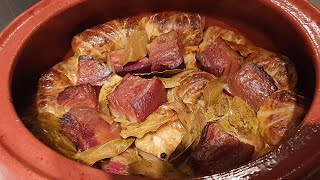 Sarma iz rerne u sacu  recept sarma ispod saca domaci recepti [upl. by Yklam]