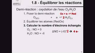 Équilibrer des demi réactions  RedOx 8  saison 2020 [upl. by Mikkel371]