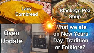 New Years Day Recipes Blackeye Pea Soup Lacy Cornbread New Wall Oven Update [upl. by Sennahoj114]