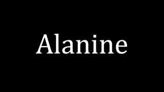 How to pronounce Alanine [upl. by Natalina]