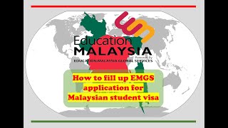 How to fill up EMGS application for Malaysian Student Visa মালয়েশিয়ান স্টুডেন্ট ভিসা। [upl. by Augusta]