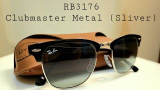 Ray Ban RB3716 Clubmaster Metal Black on Silver Unboxing and Comparison [upl. by Eltsyrk]