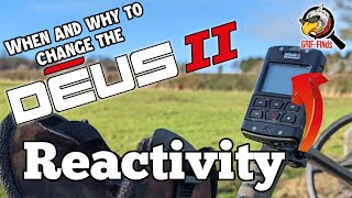 XP Deus II 2 REACTIVITY Swapping swing speed amp better target isolation for DEPTH Metal Detecting [upl. by Furlong50]