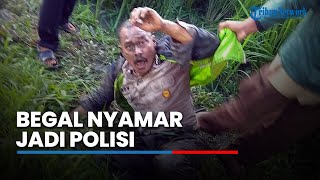 Begal Nyamar Jadi Polisi Babak Belur Dihakimi Warga di Pematang Sawah Kepanjen Jatim [upl. by Ashly]