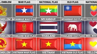 Vietnam vs Thailand vs Myanmar  Country Comparison [upl. by Ardiek]