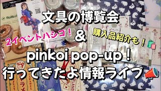 2イベ梯子🪜してきました！🎉文具の博覧会 amp pinkoi popup行ってきたよ情報ライブ📣amp購入品紹介🛍️✨ [upl. by Nos655]