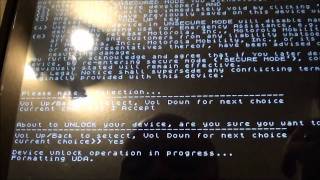 Unlocking Motorola Xoom Bootloader Walthrough [upl. by Edea]
