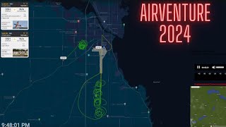 Oshkosh AirVenture 2024 July 28  Sunday Departures RADAR  ATC LIVE COVERAGE [upl. by Nilyahs252]