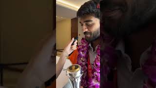 World Champion Gukesh D with the Trophy chess [upl. by Mllly]