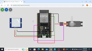 Esp32Servo motorMotion sensor Simulator  Wokwi  esp32  Arduino  Arduino Titan [upl. by Ailema]