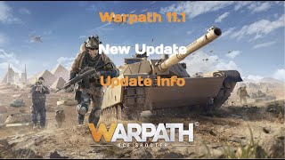 Warpath 111  New Update  Update Info  PTR Server [upl. by Jedd501]