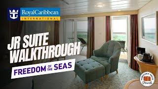 Full cabin walkthrough of a Jr Suite on Royal Caribbeans Freedom of the Seas room 1312 [upl. by Esiuqram]