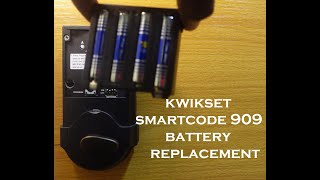 Kwikset SmartCode 909 Battery Replacement [upl. by Nitsirhc]