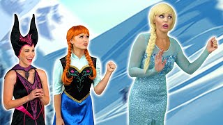 FROZEN ELSA RUNS AWAY WHEN MALEFICENT TRICKS HER Totally TV [upl. by Hutchings]