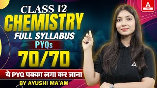 Class 12 Chemistry PYQs  Full Syllabus Revision  Chemistry Important Questions for Board Exam [upl. by Shaughn]