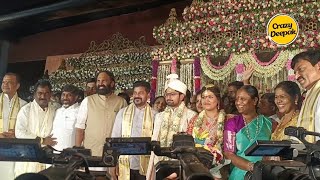 CM Revanth Reddy And His Ministers Attend The Marriage In Warangal cmrevanthreddy revanthreddy [upl. by Alyhc114]