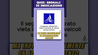 Quiz patente B Argomento Segnali Di Indicazione [upl. by Rihsab4]