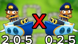 Sub Commander 205 vs 025 multiple bloons test [upl. by Aurie615]