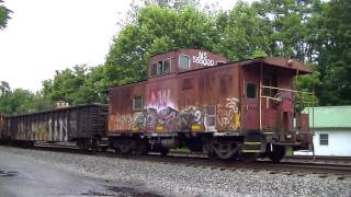 NS 92V Crosstie Work Train Enters Mainline [upl. by Alemat705]