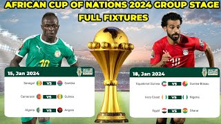 AFRICAN CUP OF NATIONS 2024 GROUP STAGE FULL FIXTURES [upl. by Anovad]