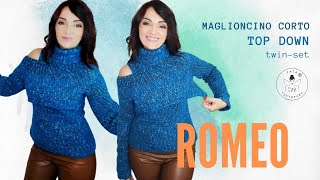 TUTORIAL Maglia quotRomeoquot top down uncinetto [upl. by Valsimot]