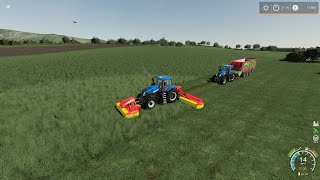 Growers Farm Episode 2  Working in the Leased Fields Sowing amp Grass Harvest  Farming Simulator 19 [upl. by Norah]