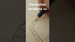 Karakalemle Bardakta Su Çizimi ✍️💧  Sanat Videosu [upl. by Llenoil648]