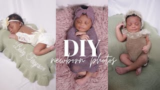 DIY NEWBORN PHOTOSHOOT AT HOME [upl. by Rucker967]