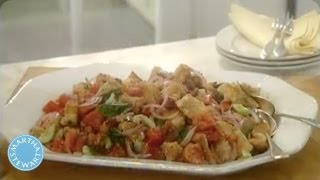 Fresh Garden Vegetable Italian Panzanella  Martha Stewart [upl. by Dranyam]