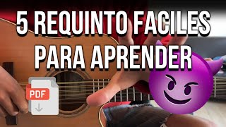 5 Requintos FACILES para aprender a tocar en GUITARRA [upl. by Einaled203]