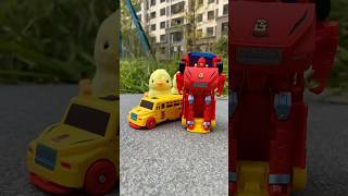 Deformed Robot Car Action Figure  Mini Classic Diecast Friction Toy Vehicles [upl. by Ardnuassak]