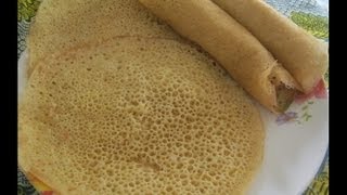 Injera Recipe Ethiopian Flat Bread [upl. by Nymassej]