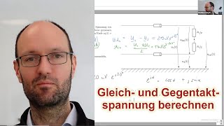 Rechnen mit komplexen Zeigern Aufgabe 2 zur Gleichtakt und Gegentaktspannung aus der EMVÜbung [upl. by Anikehs931]