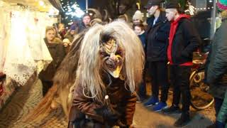 Krampuslauf der Alt Gnigler Krampusse am Weihnachtsmarkt Mirabell [upl. by Evers35]