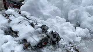 STEAM TRAIN GETS BURIED IN SNOW [upl. by Drawe918]