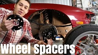 BEST Hub Centric Wheel Spacers Install  S13 [upl. by Dowd]