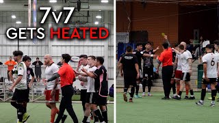 7v7 INDOOR SOCCER GAME GETS HEATED  Micd Up  Astro FC vs Saturday FC [upl. by Kassaraba]