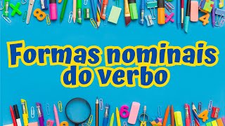 Formas nominais do verbo [upl. by Noryd302]