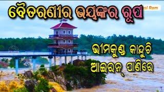 ବୈତରଣୀ କାନ୍ଦୁଛି ଭୀମକୁଣ୍ଡ ରେ  Bhimkund flood Now  Drone Camera Views  Bhimkund Waterfall 2024 [upl. by Eihs]