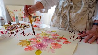 october artist vlog  art fair teaching workshops the artists way [upl. by Nuli]