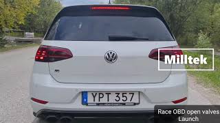 Golf R mk75 Exhaust Original vs Milltek [upl. by Aurora]