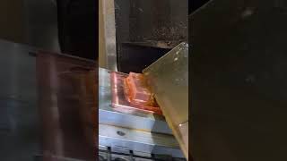 Cutting through copper like slicing through mud manufacturing factory heatsink [upl. by Aimac]