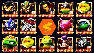 TMNT Legends  All Max Level 80 Swift Class Characters [upl. by Etteloc377]