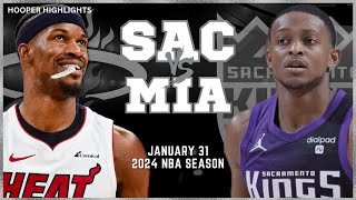 Sacramento Kings vs Miami Heat Full Game Highlights  Jan 31  2024 NBA Season [upl. by Llig]