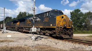 CSX 3324 w K5H Leads B42705 through Laurinburg NC [upl. by Annaihs]